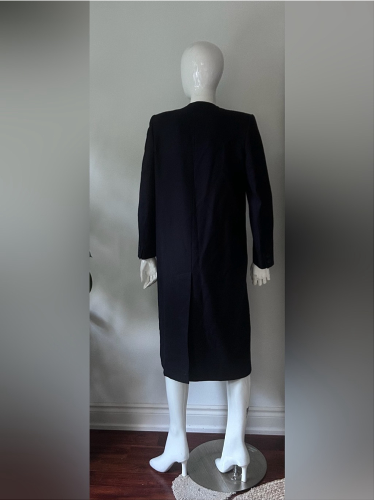 Vintage Harrods Mansfield Made In England Pure New Wool Long Coat Jacket — image 6 of 8
